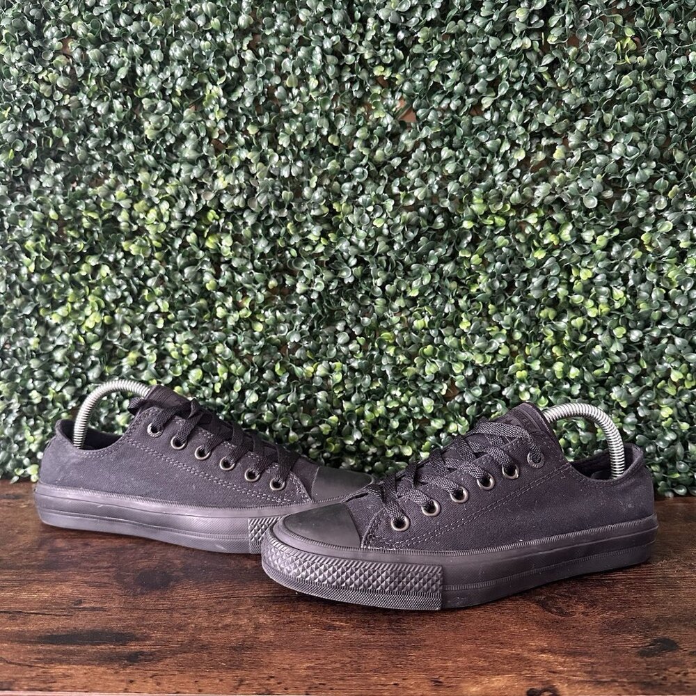 Converse Chuck Taylor All Star 2 Men Size 6 Black Canvas Low Top Shoes Wmn Sz 8